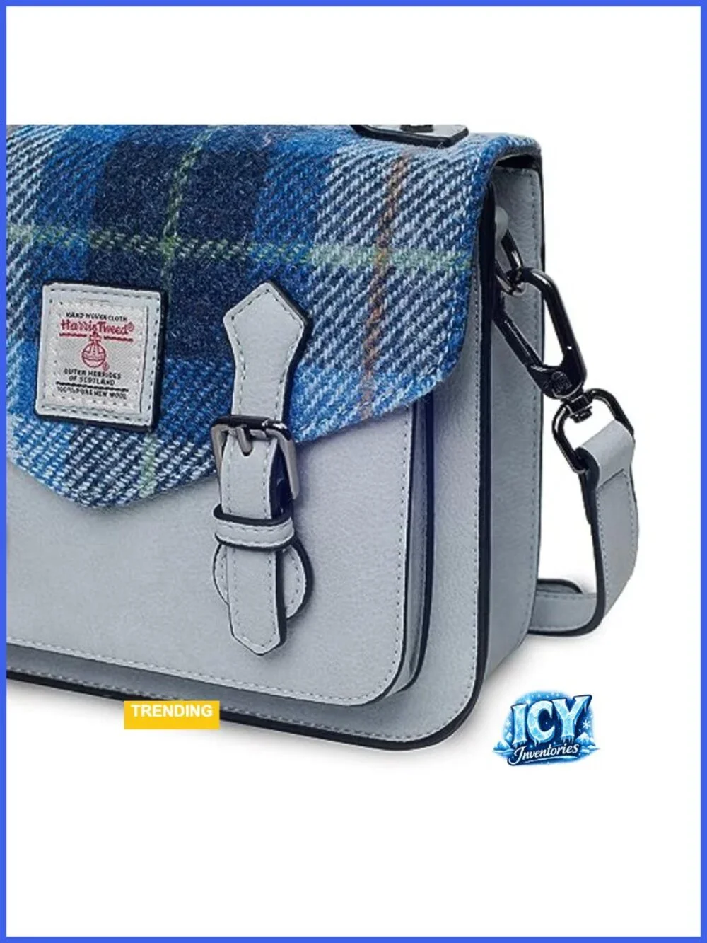 Islander Harris Tweed & Vegan Leather Satchel - Women's Small & Medium